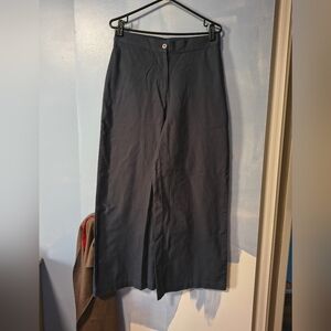 New Gudrun Sjoden Dark Blue Organic Cotton Wide Leg Pants M